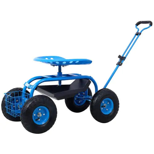 360 Swivel Garden Scooter with Tool Tray