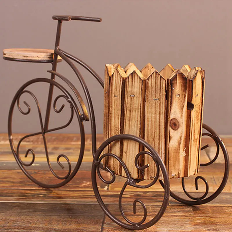 Rustic Bicycle Flower Rack