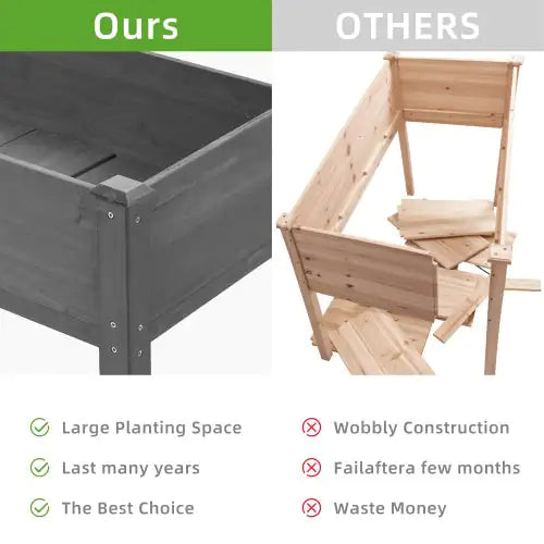 Raised Wooden Garden Planters