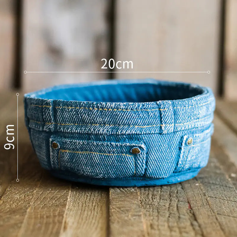 Denim Pocket Planter