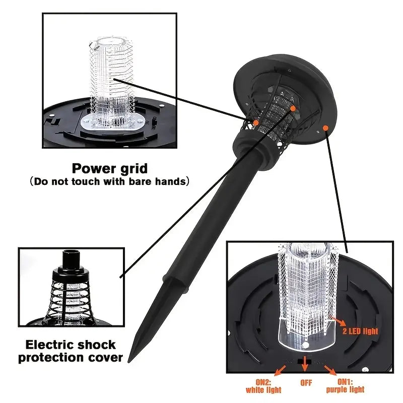 Solar Insect Zapper & Ambient Light 14x42cm