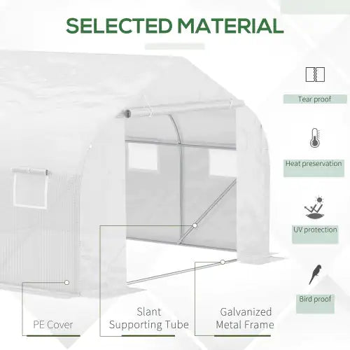 Walk-in Steel Greenhouse with PE Cover