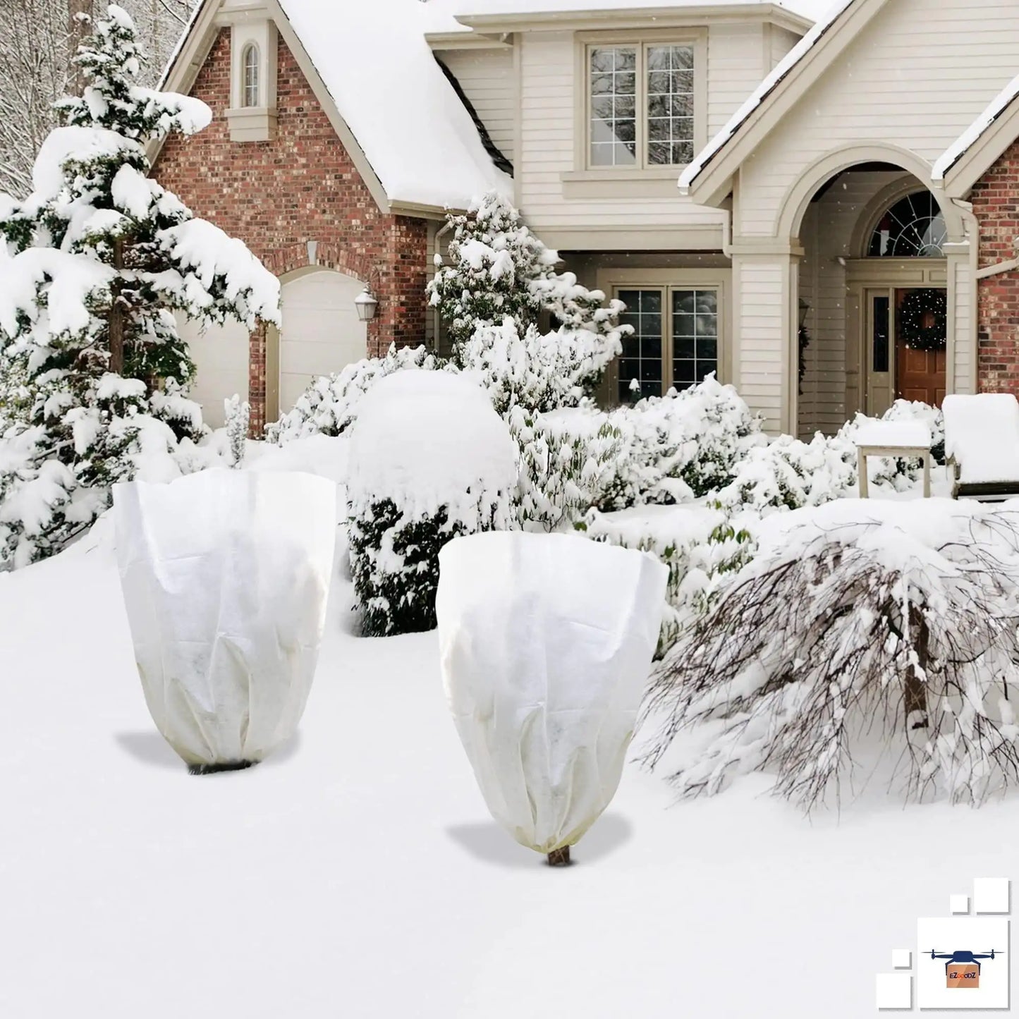 2-Pack White Frost Guard Plant Covers 31.6x47 in