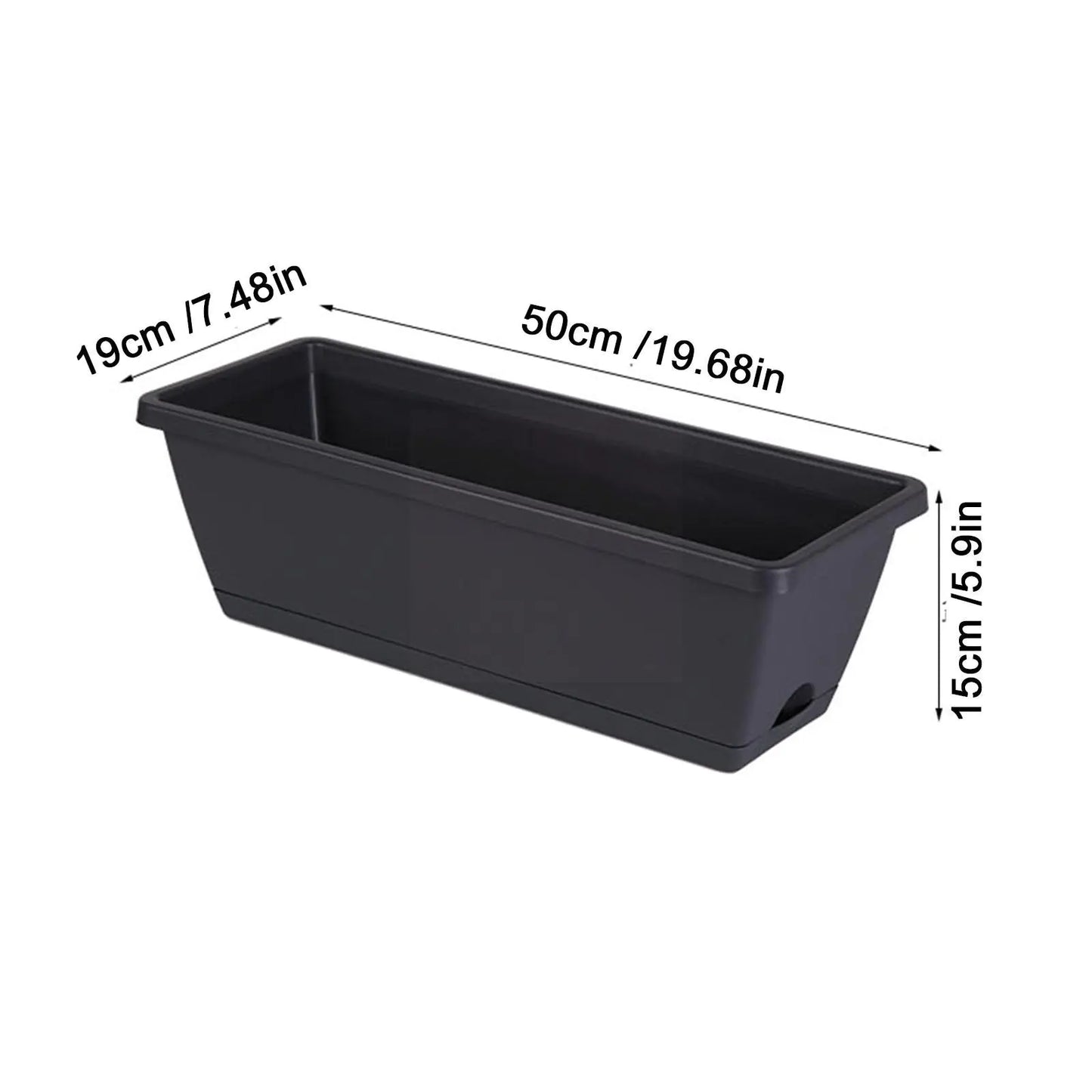 Hollen Rectangular Balcony Garden Planters