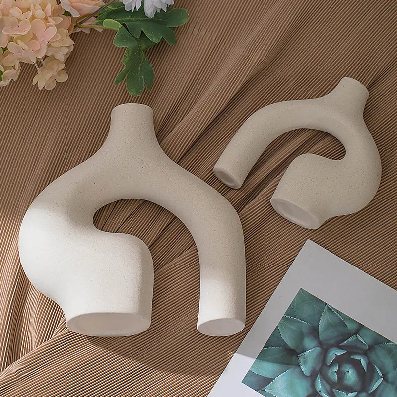 Scandinavian Matte Ceramic Vase - Elegant Decor