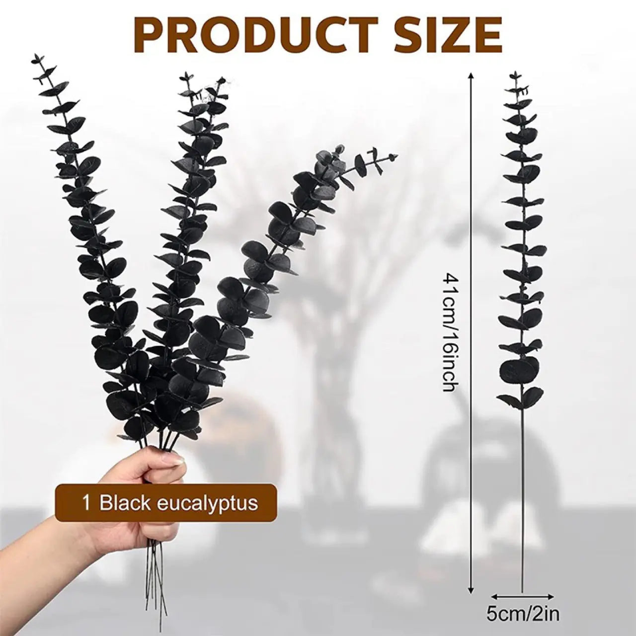 38cm Eucalyptus Leaf Artificial Plant for Decoration