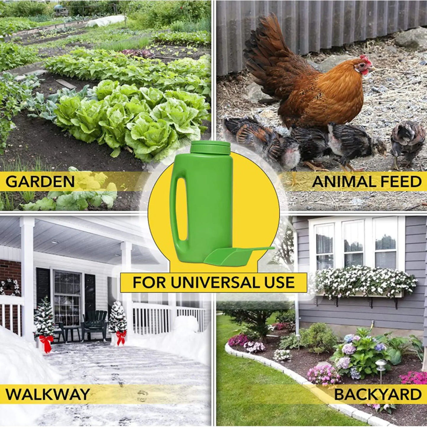 Adjustable Large Capacity Salt and Grass Seed Spreader