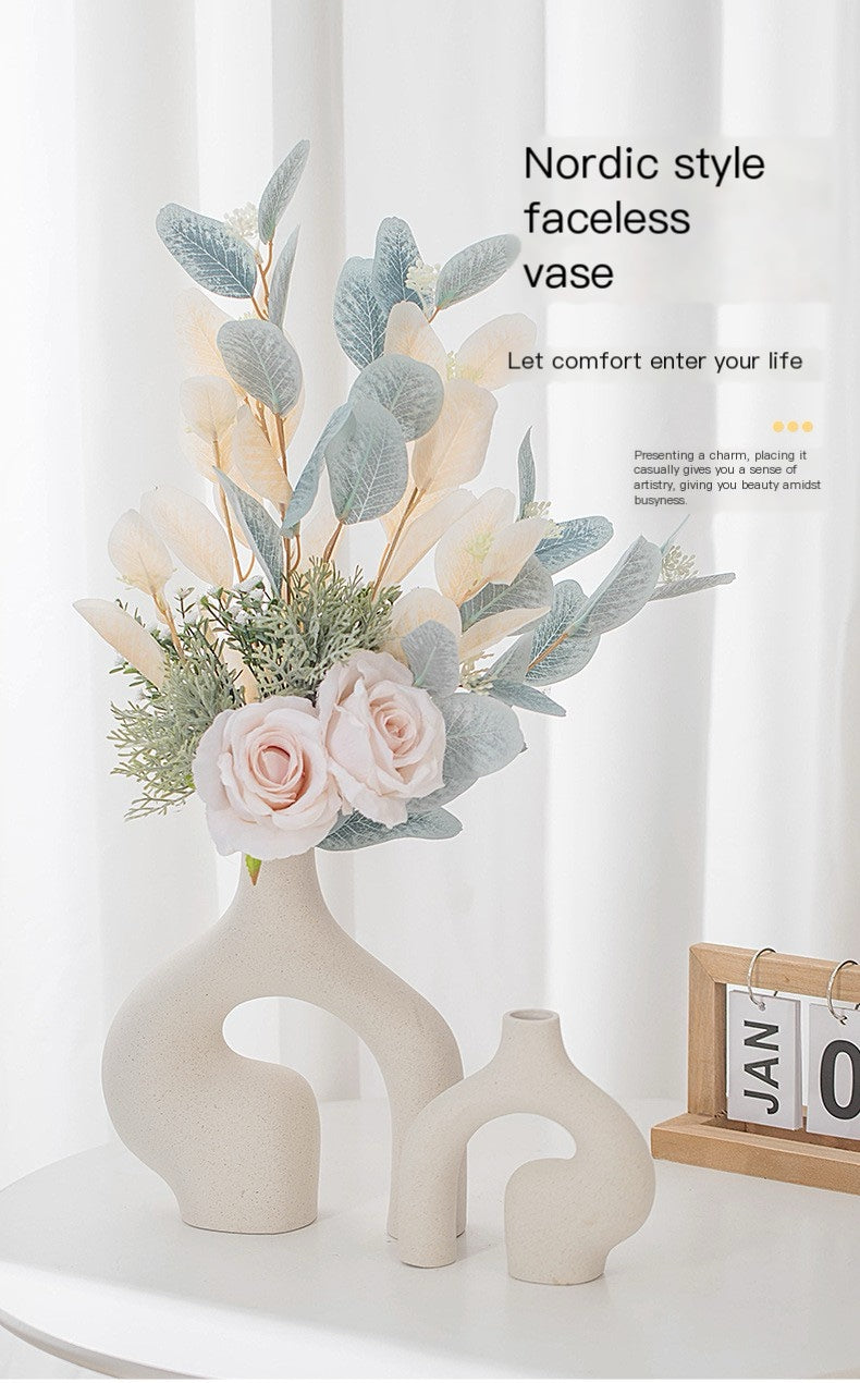 Scandinavian Matte Ceramic Vase - Elegant Decor