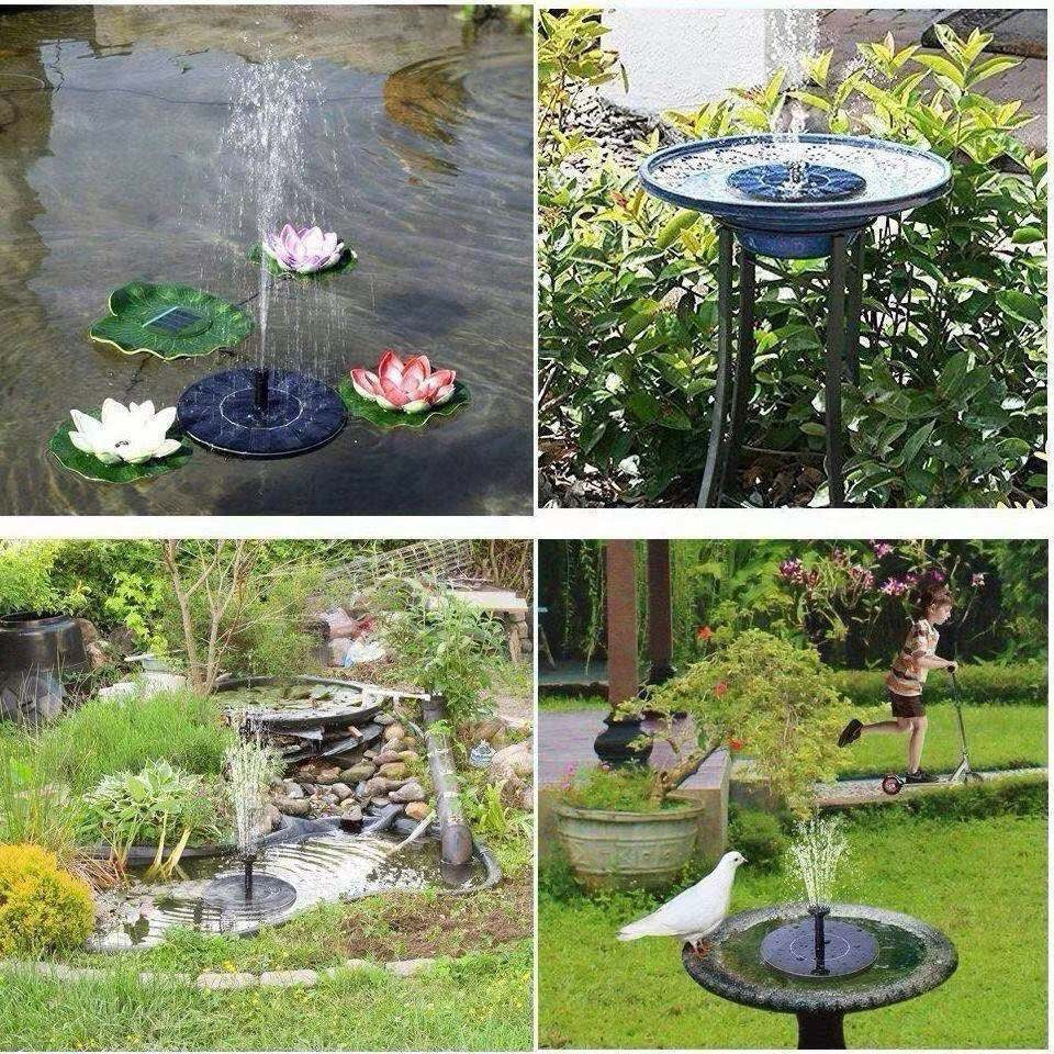 Outdoor Solar Fish Pond Oxygenating Fountain Decor