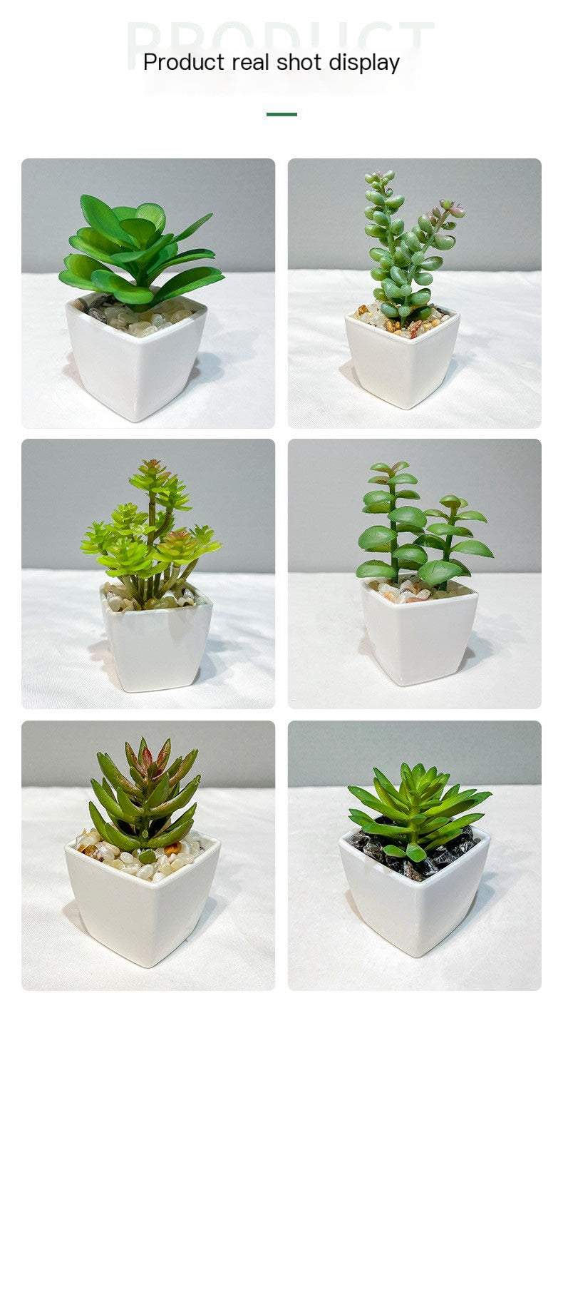 Miniature Faux Succulent Cactus Indoor Plant Pot