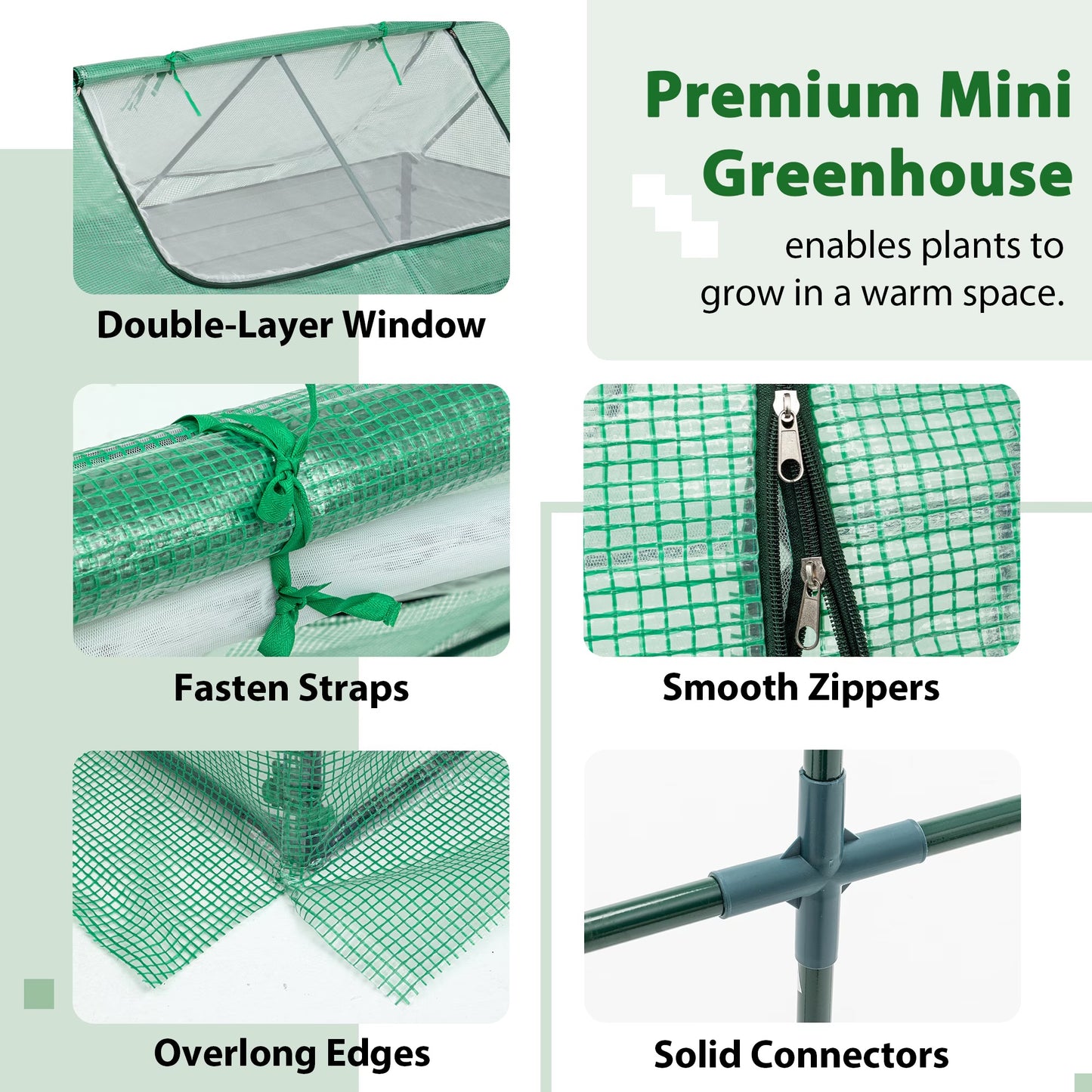 Raised Garden Bed with Protective Zipper Covers