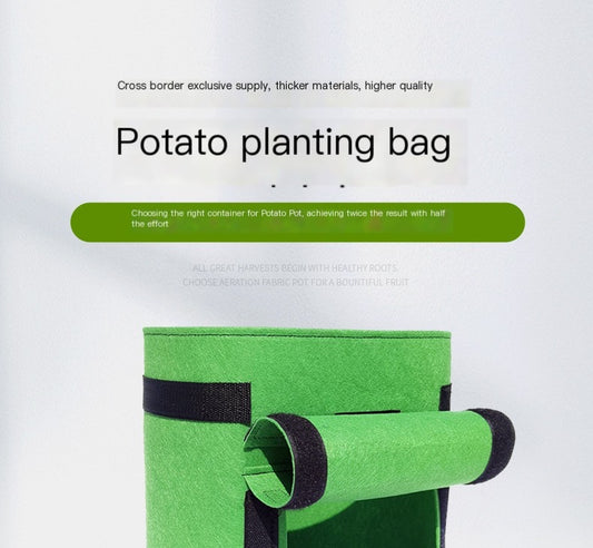 Durable Green Felt Potato Grow Bags
