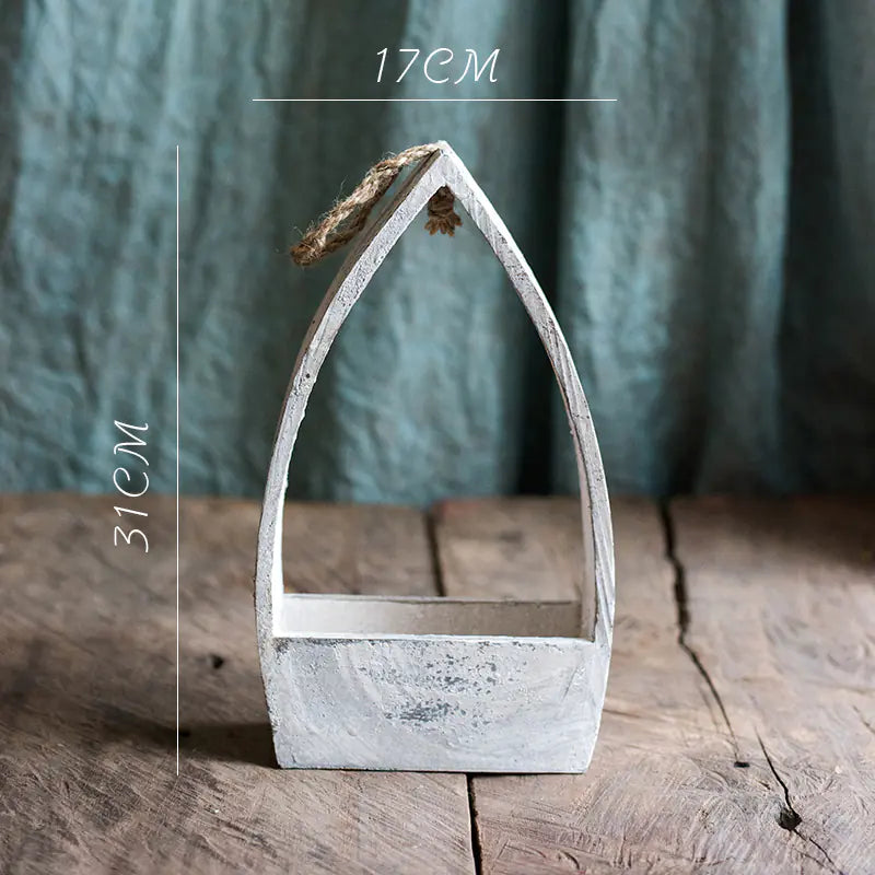 Wooden Hanging Planter