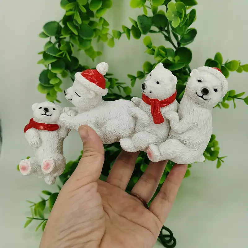 Cute Polar Bear Resin Statue