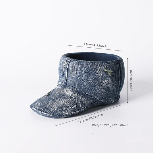Large Creative Cement Denim Planter Set
