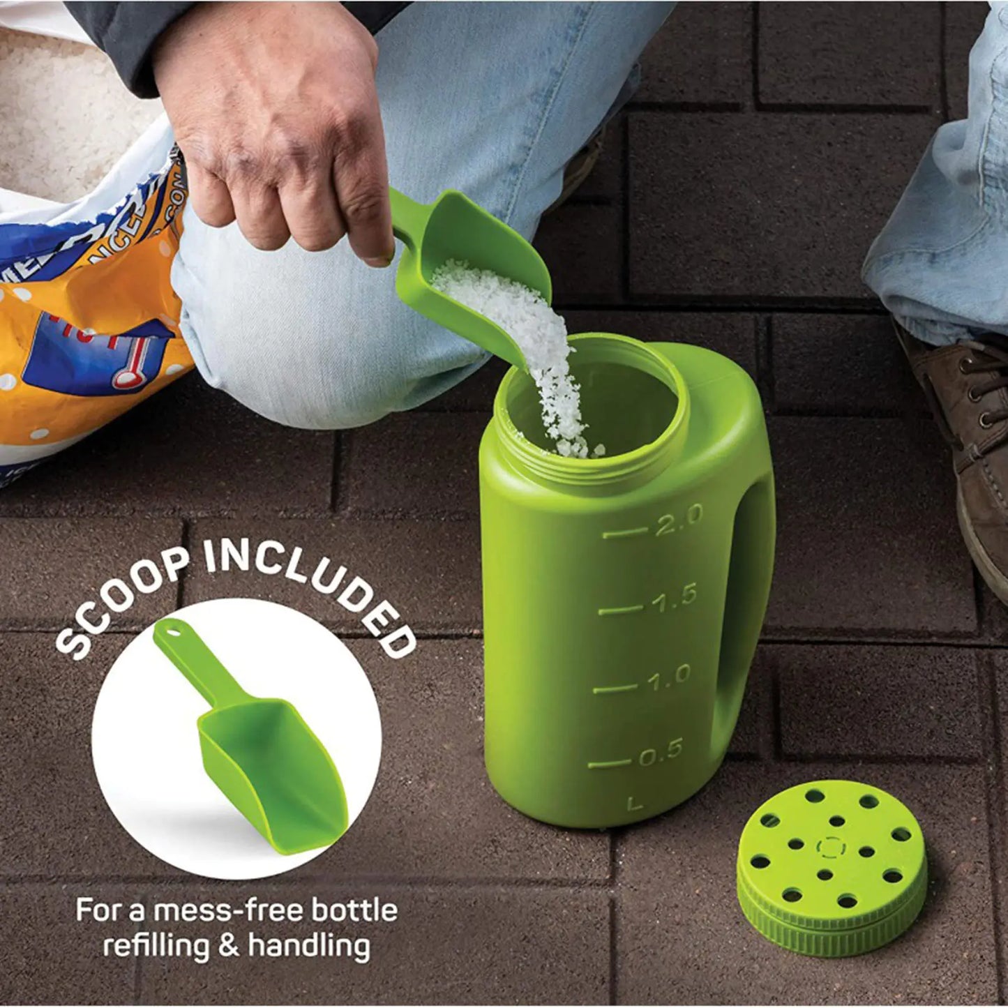 Adjustable Large Capacity Salt and Grass Seed Spreader