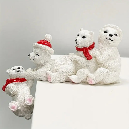Cute Polar Bear Resin Statue