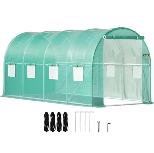 GreenGrowth Tunnel Greenhouse with Zip Door