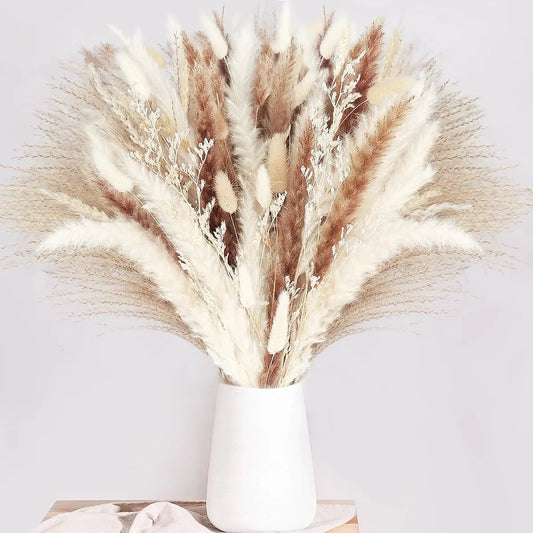 Elegant 86-Piece Natural Pampas & Bunny Tail Decoration Set