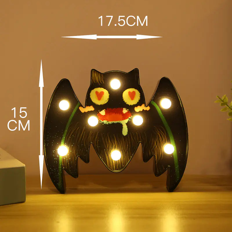 Pumpkin and Bat String Lights