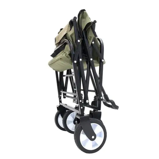 All-Terrain Foldable Utility Wagon with Strapping System, Green