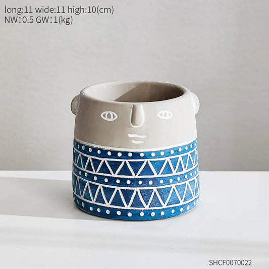 Nordic Modern Cartoon Cement Planter