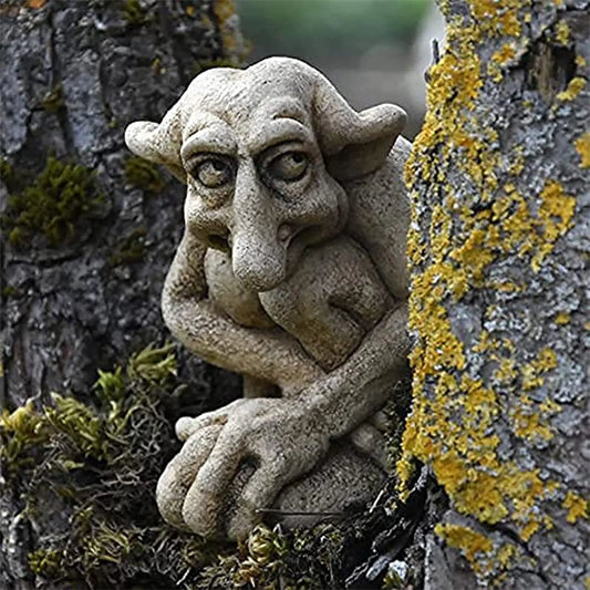 Gothic Cast Stone Troll Gargoyle Statue