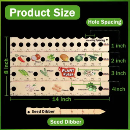 Wooden Seedling Planting Ruler
