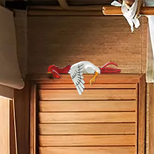 Funny Resting Rooster Garden Ornament
