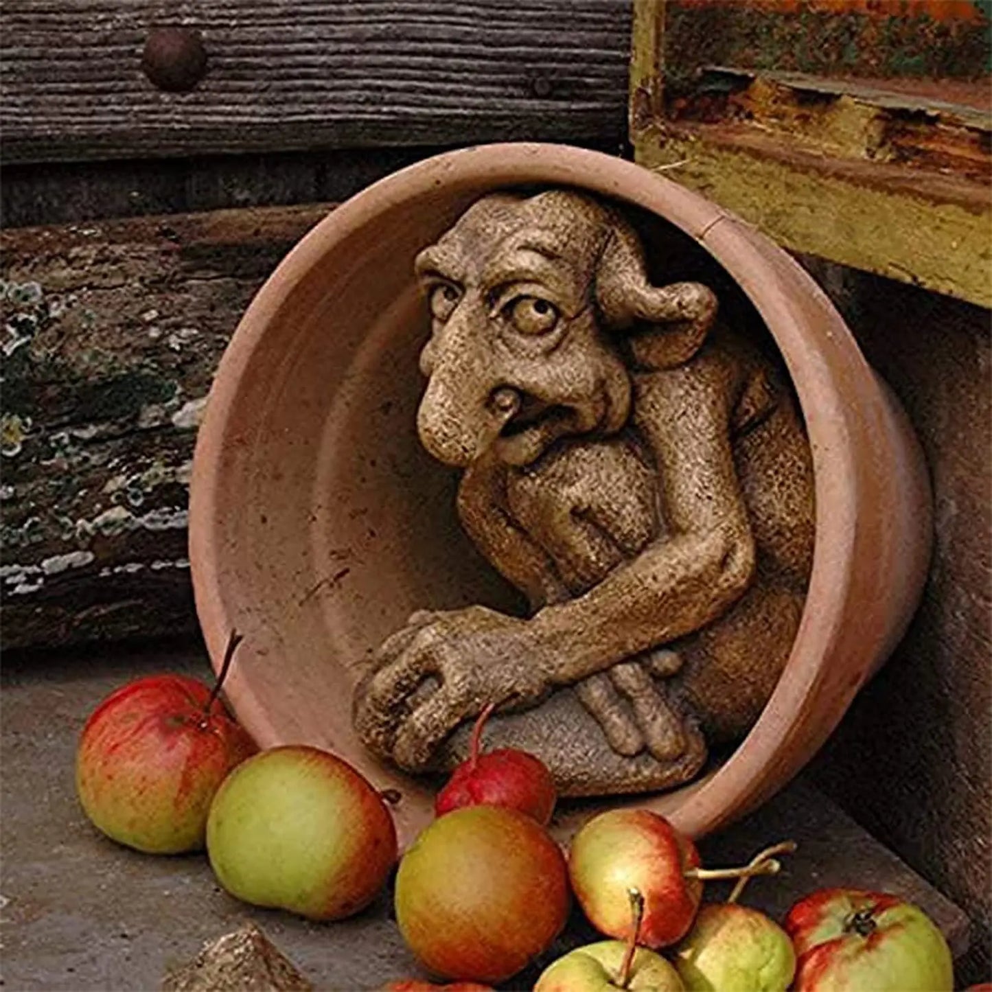 Gothic Cast Stone Troll Gargoyle Statue