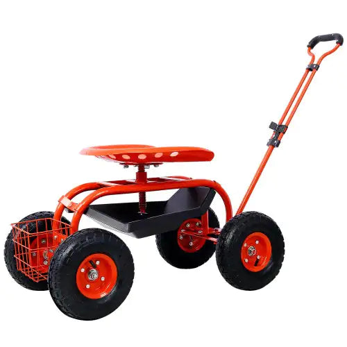360 Swivel Garden Scooter with Tool Tray