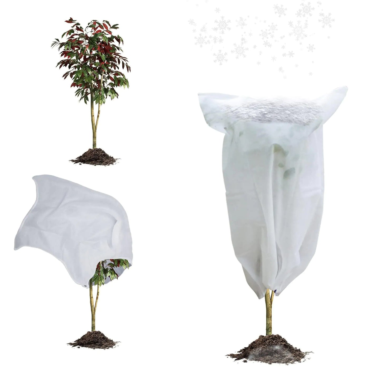2-Pack White Frost Guard Plant Covers 31.6x47 in
