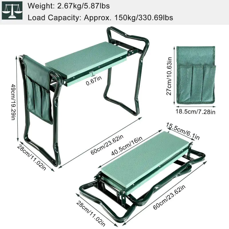 Portable Foldable Garden Kneeler and Seat