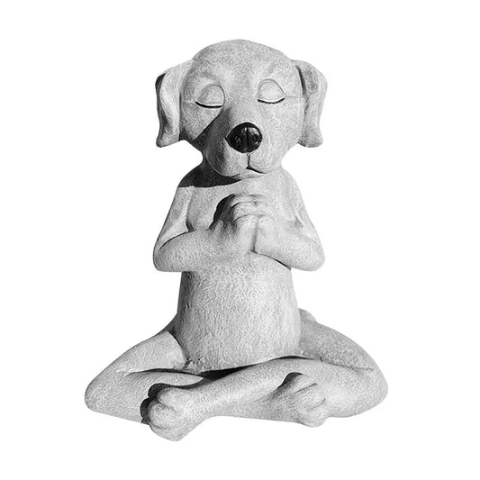 Meditation Yoga Dog Statue