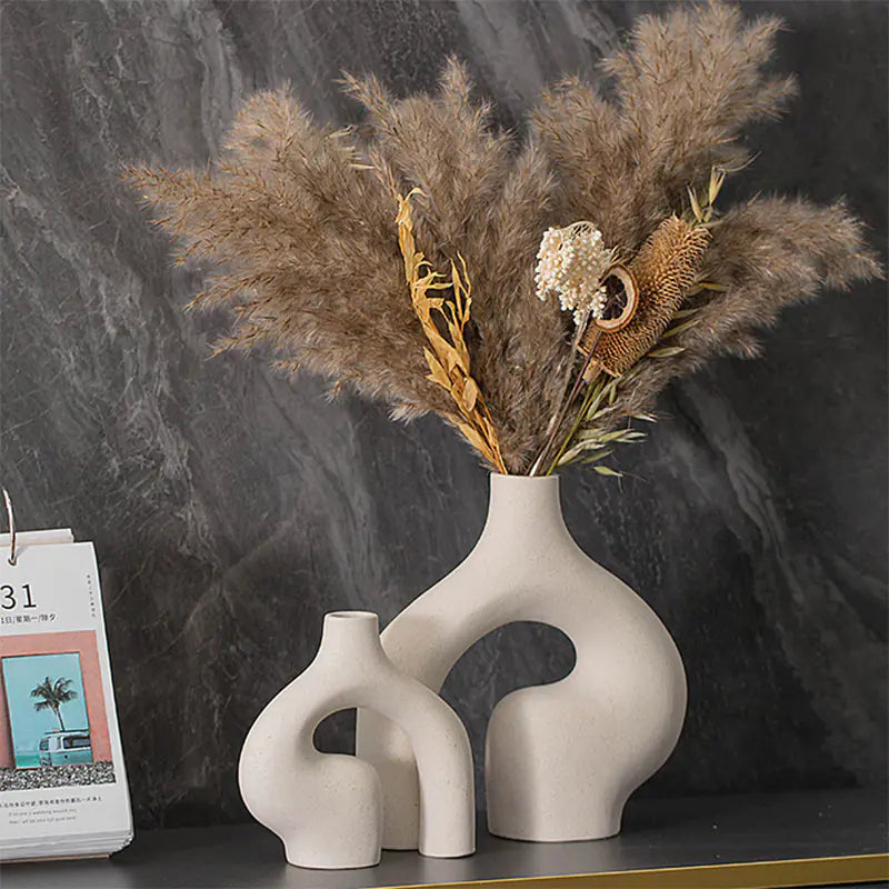 Scandinavian Matte Ceramic Vase - Elegant Decor