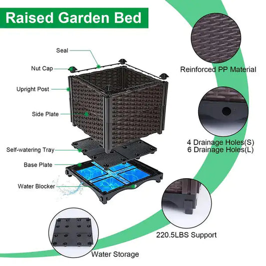 Self-Watering Elevated Garden Box