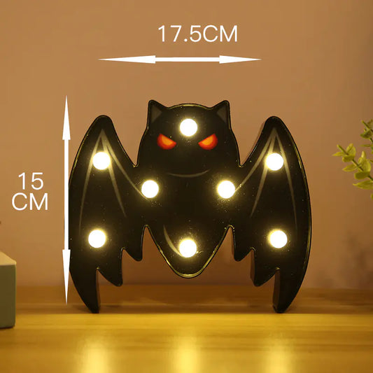 Pumpkin and Bat String Lights