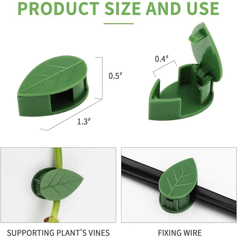 Leaf Shape Plant Climbing Wall Bracket Clips