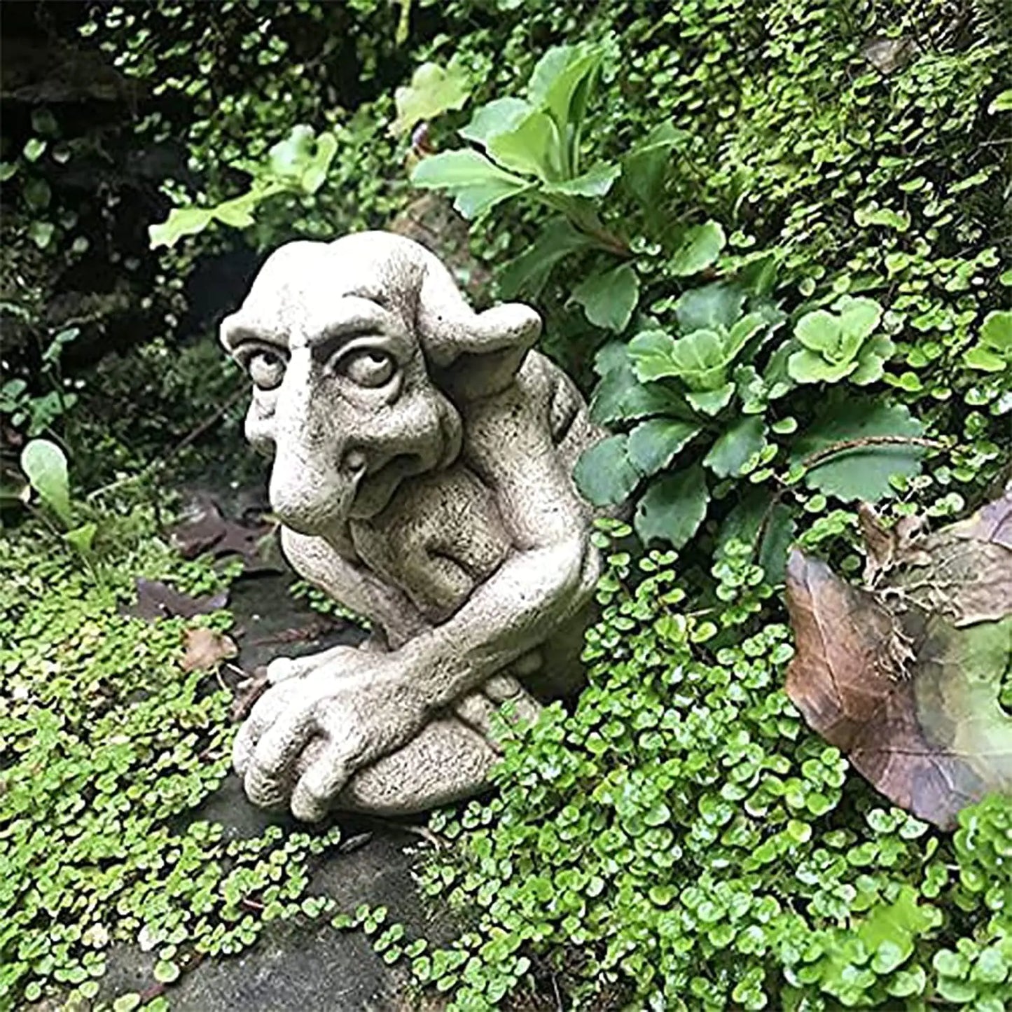 Gothic Cast Stone Troll Gargoyle Statue