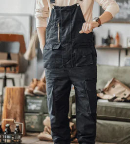 Men's Cotton Utility Jumpsuit with Pockets