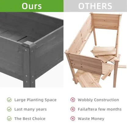 Raised Wooden Garden Planters
