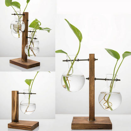 Twin Bloom Glass Vases