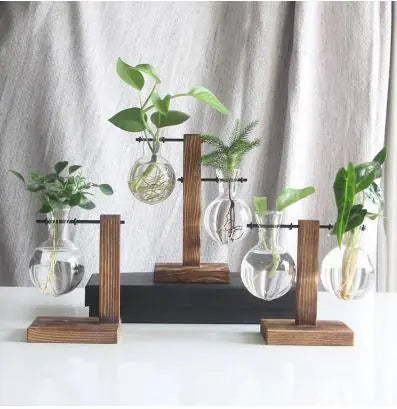 Twin Bloom Glass Vases