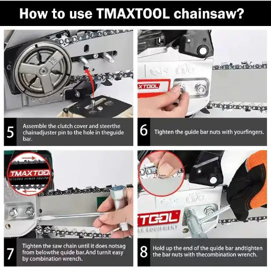 TMAXTOOL-20 Inch, 62cc-Gas Chainsaw