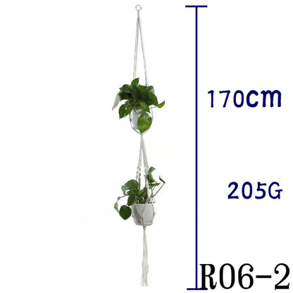 Beige Cotton Rope Plant Hanger