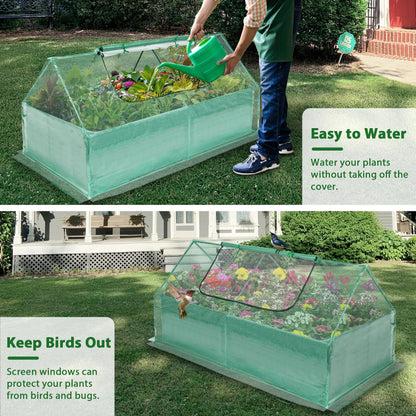 Raised Garden Bed with Protective Zipper Covers