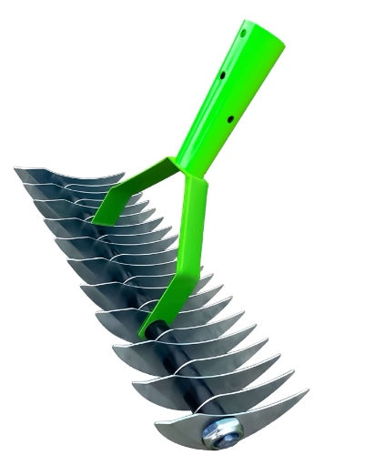 Thatch Rake - Steel Lawn Rake with Stainless Handle