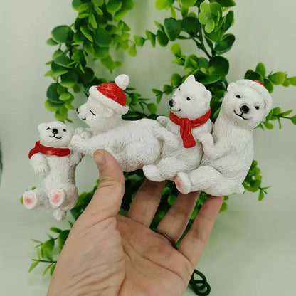 Cute Polar Bear Resin Statue