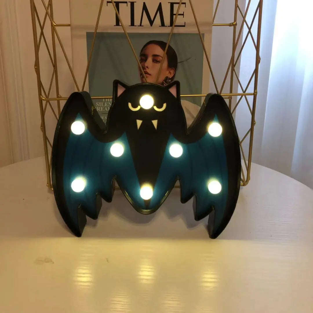Pumpkin and Bat String Lights