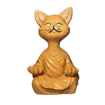 Black Buddha Cat Figurine